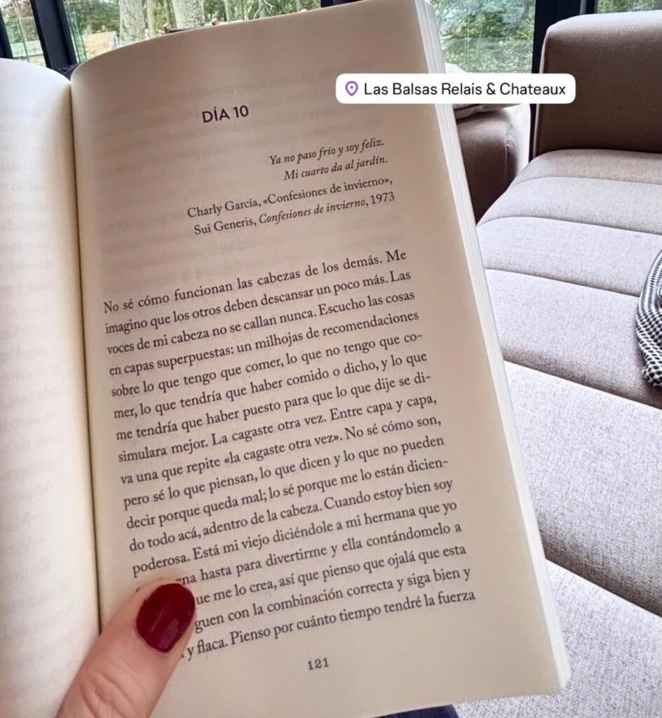 Durante la estadía, Guillermina mostró escenas íntimas y relajadas.