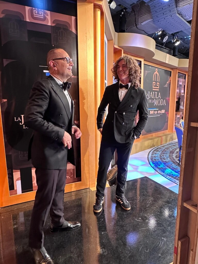 Fabián Medina Flores y Mariano Martínez antes de arrancar
