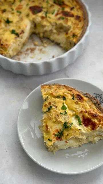 Tarta de puerros. Foto: Pinterest
