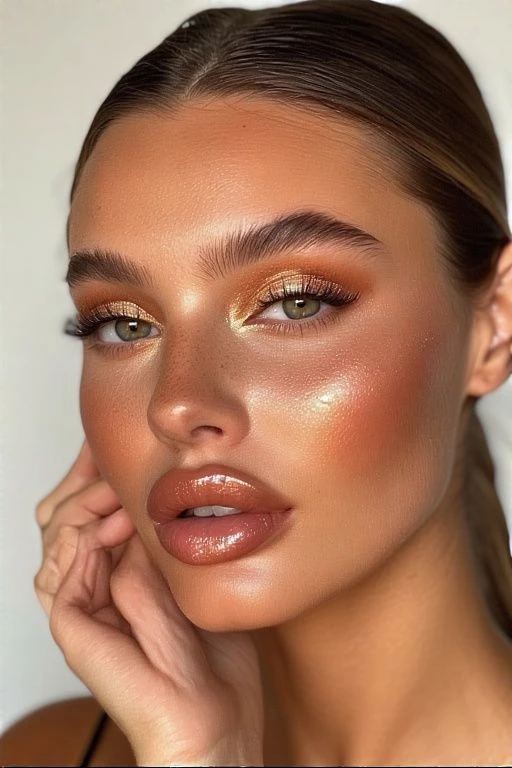 El after sunset makeup es cálido, suave y luminoso que parece bañado por la famosa golden hour.