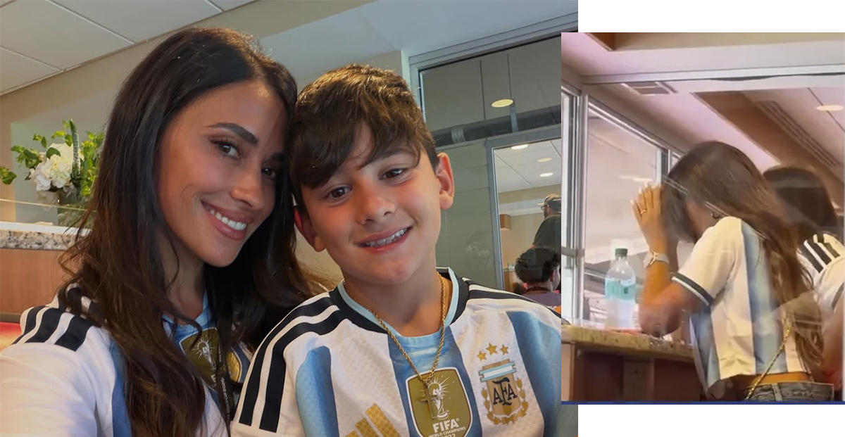 O que Antonella Roccuzzo fez segundos antes da estreia de Messi O que Antonella Roccuzzo fez segundos antes da estreia de Messi