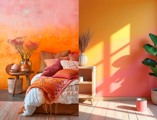 Ni beige ni blanco: el sunset aesthetic es la tendencia que llena la casa de colores cálidos y luz