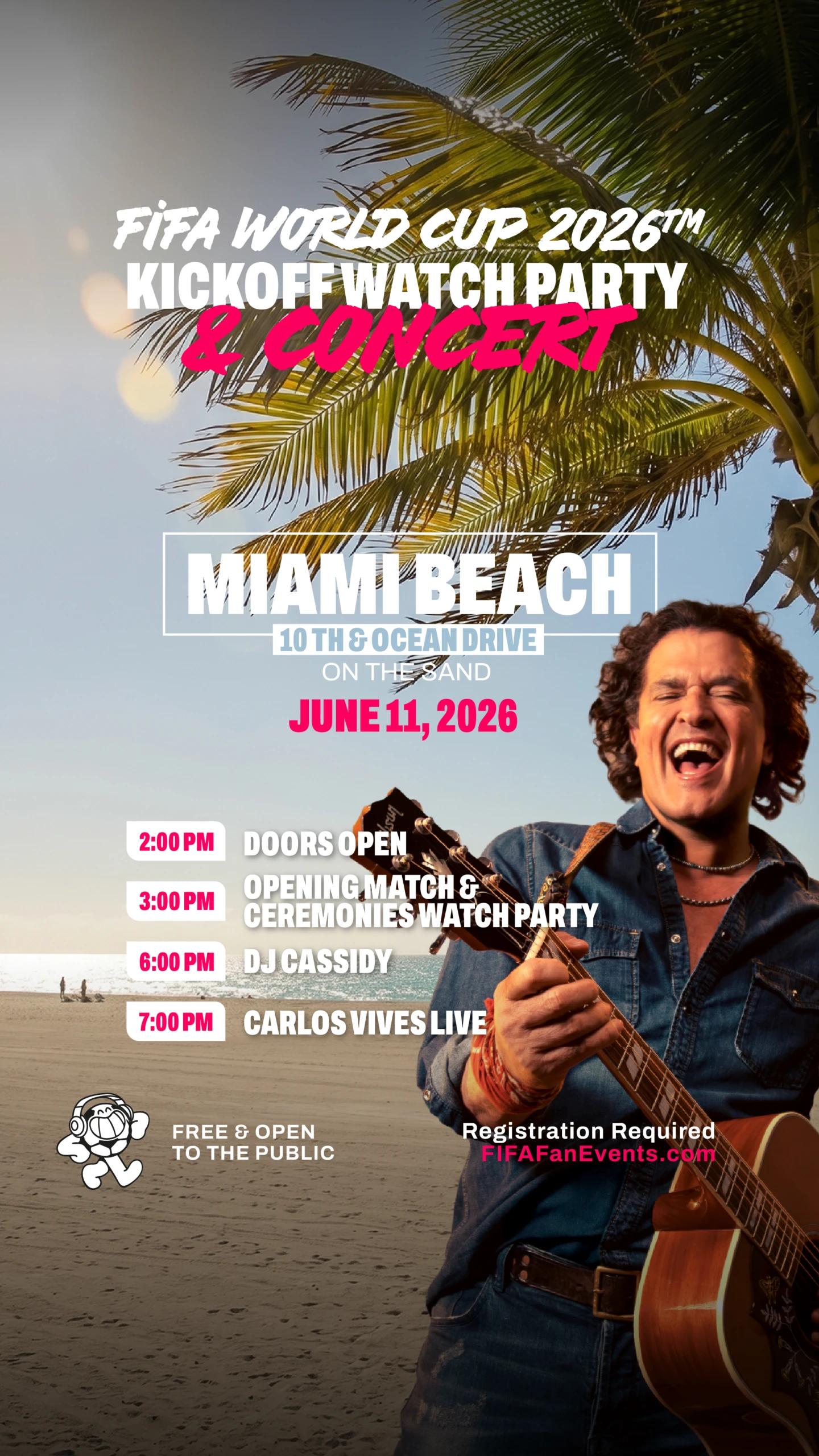 Un gran concierto frente al mar para dar inicio al Mundial