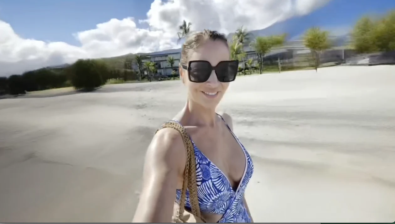 Las vacaciones de Karina Mazzocco en Brasil.