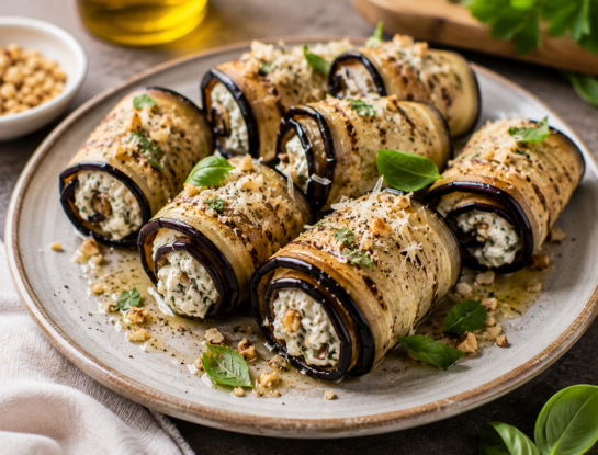 Rollitos de berenjena rellenos: una receta liviana, rica y muy fácil de preparar