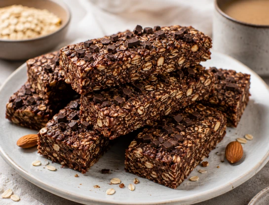 Barras de avena, cacao y manteca de almendras: la receta del snack saludable ideal para meal prep