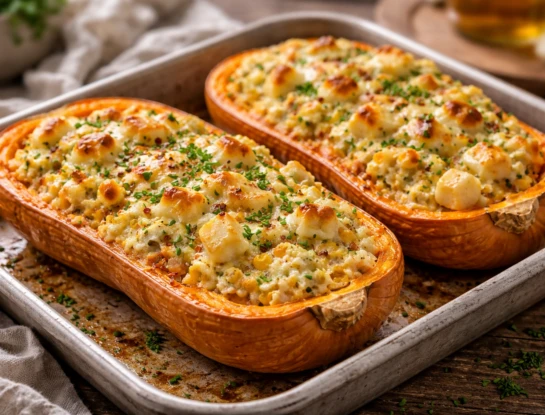 Calabaza rellena: la receta cremosa y gratinada que se convierte en la estrella del invierno