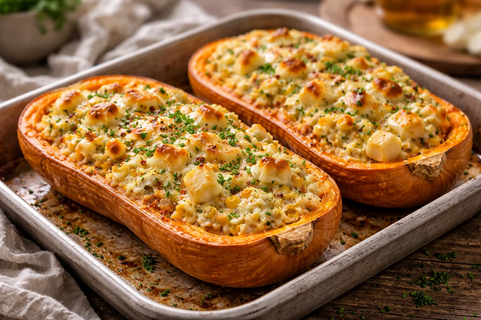 Calabaza rellena: la receta cremosa y gratinada que se convierte en la estrella del invierno