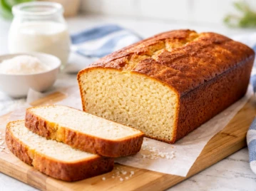Pan proteico de coco y yogur: la receta fácil que combina perfecto con el café