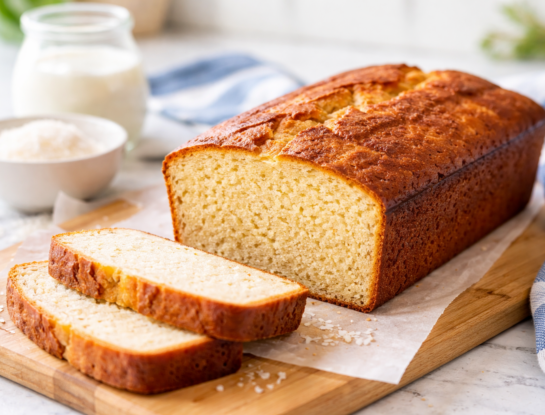 Pan proteico de coco y yogur: la receta más deliciosa y balanceada para acompañar el café
