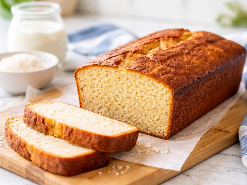 Pan proteico de coco y yogur: la receta fácil que combina perfecto con el café