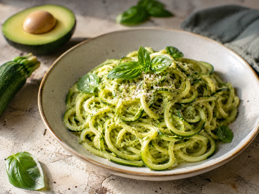 Fideos de zucchini con pesto de palta: una receta fresca, saludable y lista en minutos

