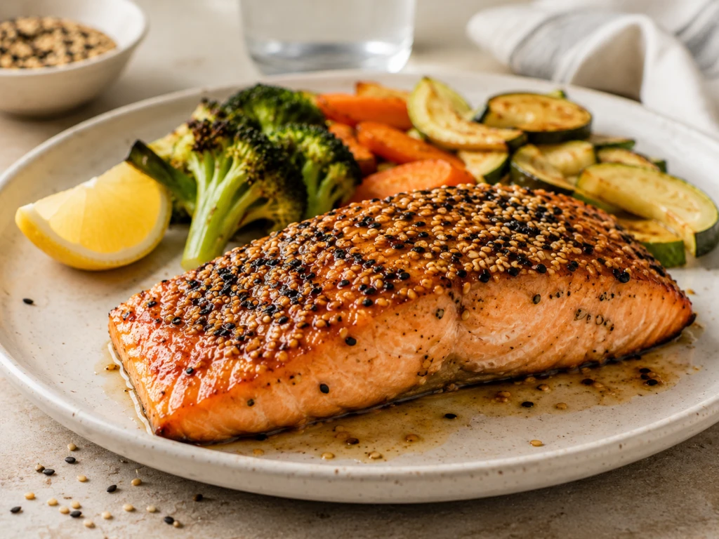 Salmón al horno: la receta con sésamo y miel que queda dorada y deliciosa