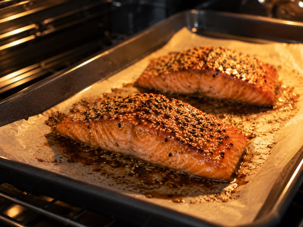 Salmón al horno: la receta con sésamo y miel que queda dorada y deliciosa
