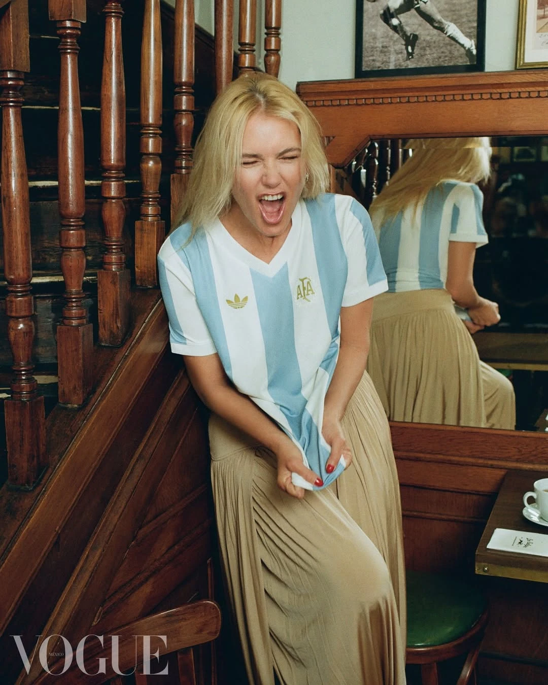 Valeria Mazza con la camiseta de Argentina.