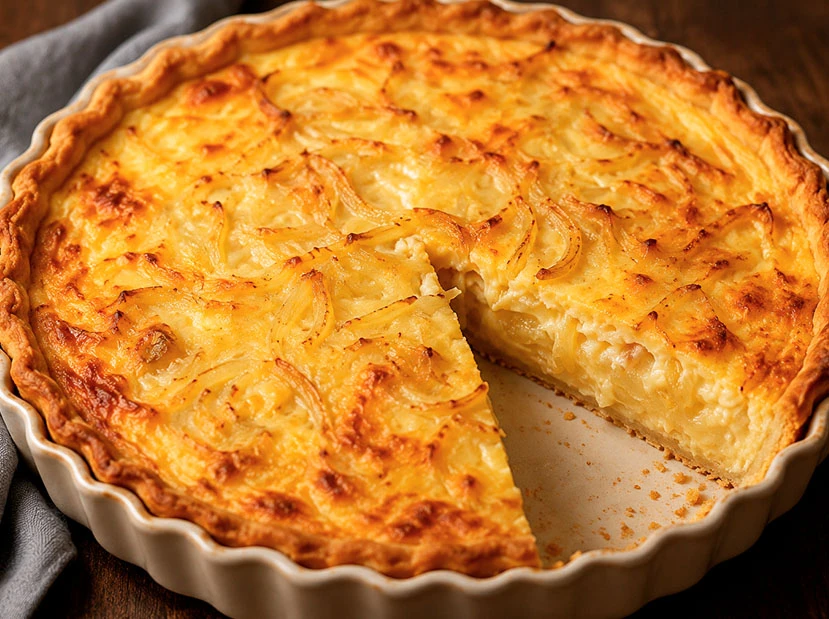 tarta de cebolla y queso