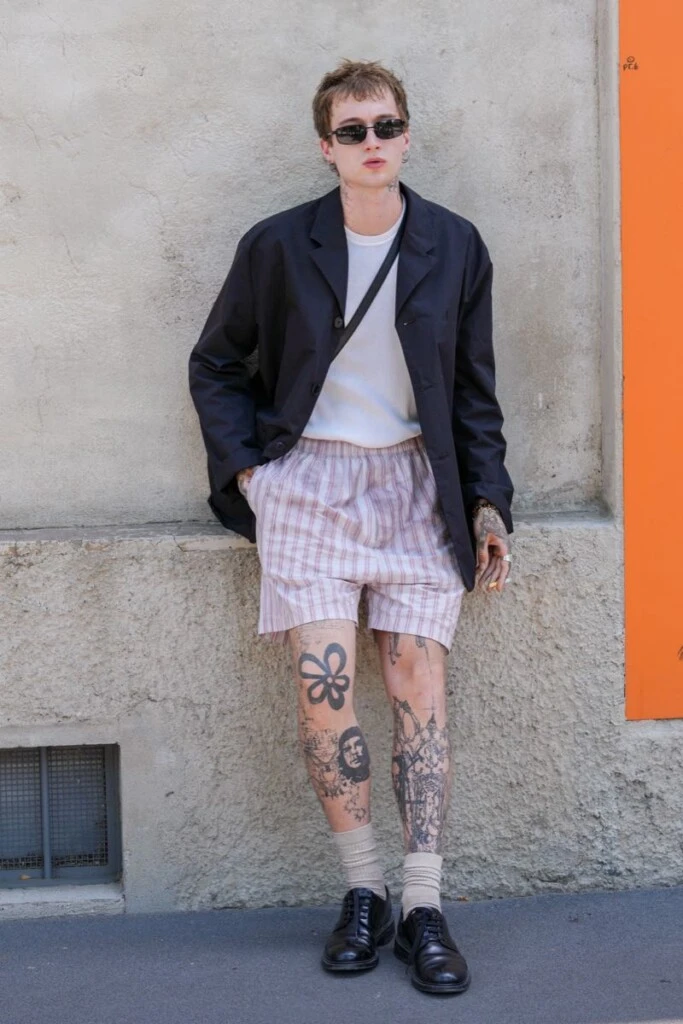 Street style desfile Menswear Prada en Milán