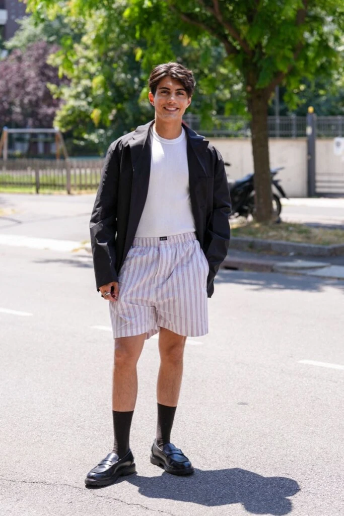 Street style desfile Menswear Prada en Milán
