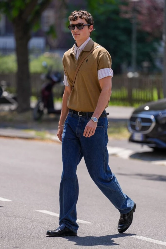 Street style desfile Menswear Prada en Milán