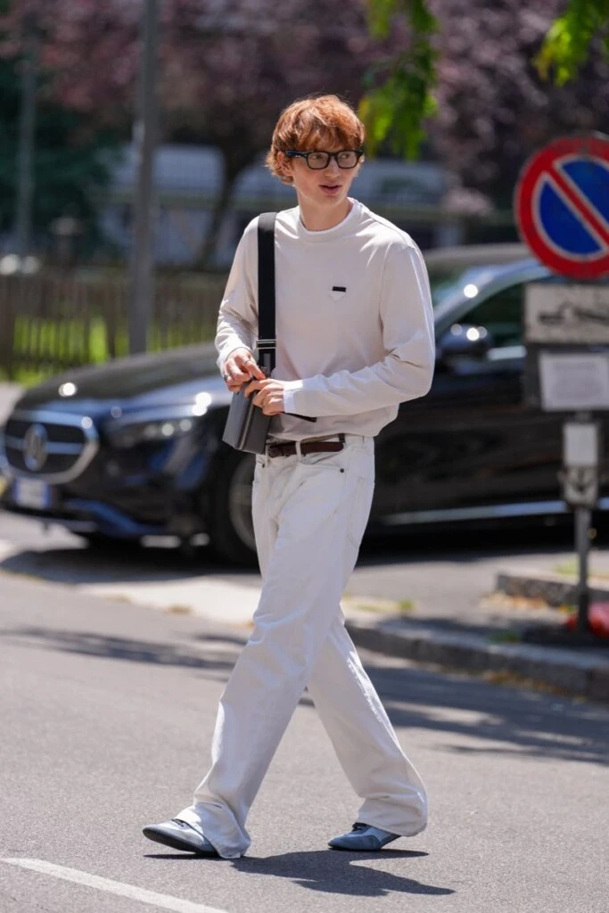 Street style desfile Menswear Prada en Milán
