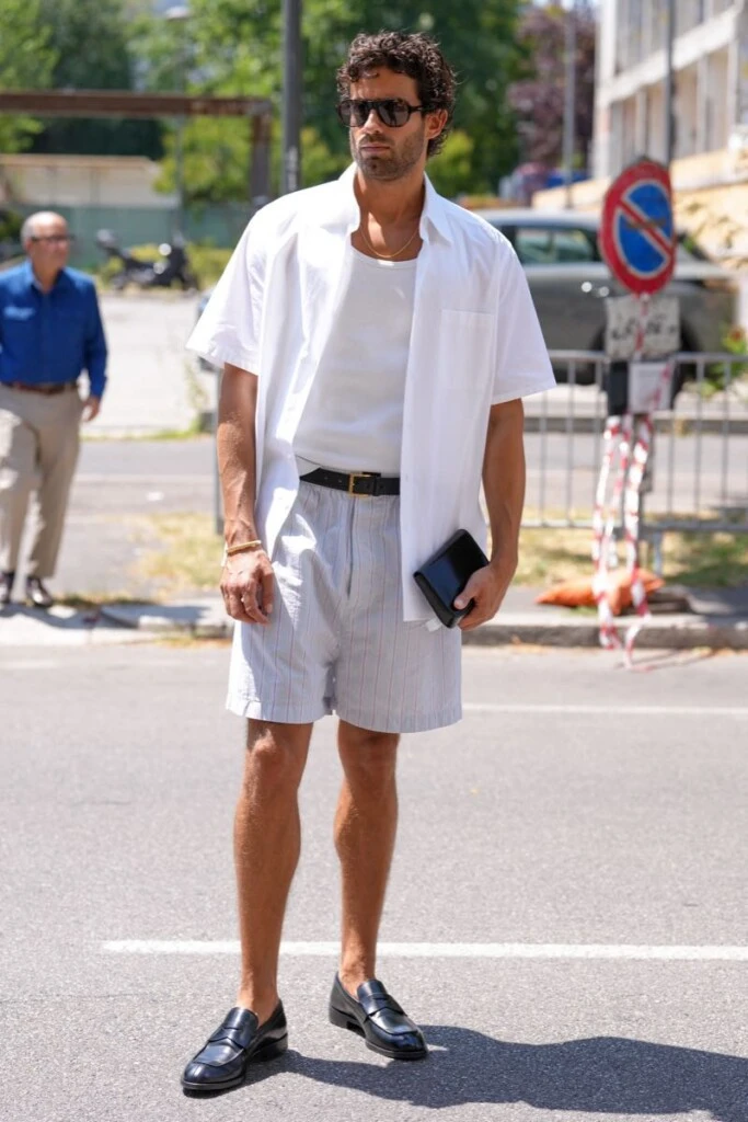 Street style desfile Menswear Prada en Milán