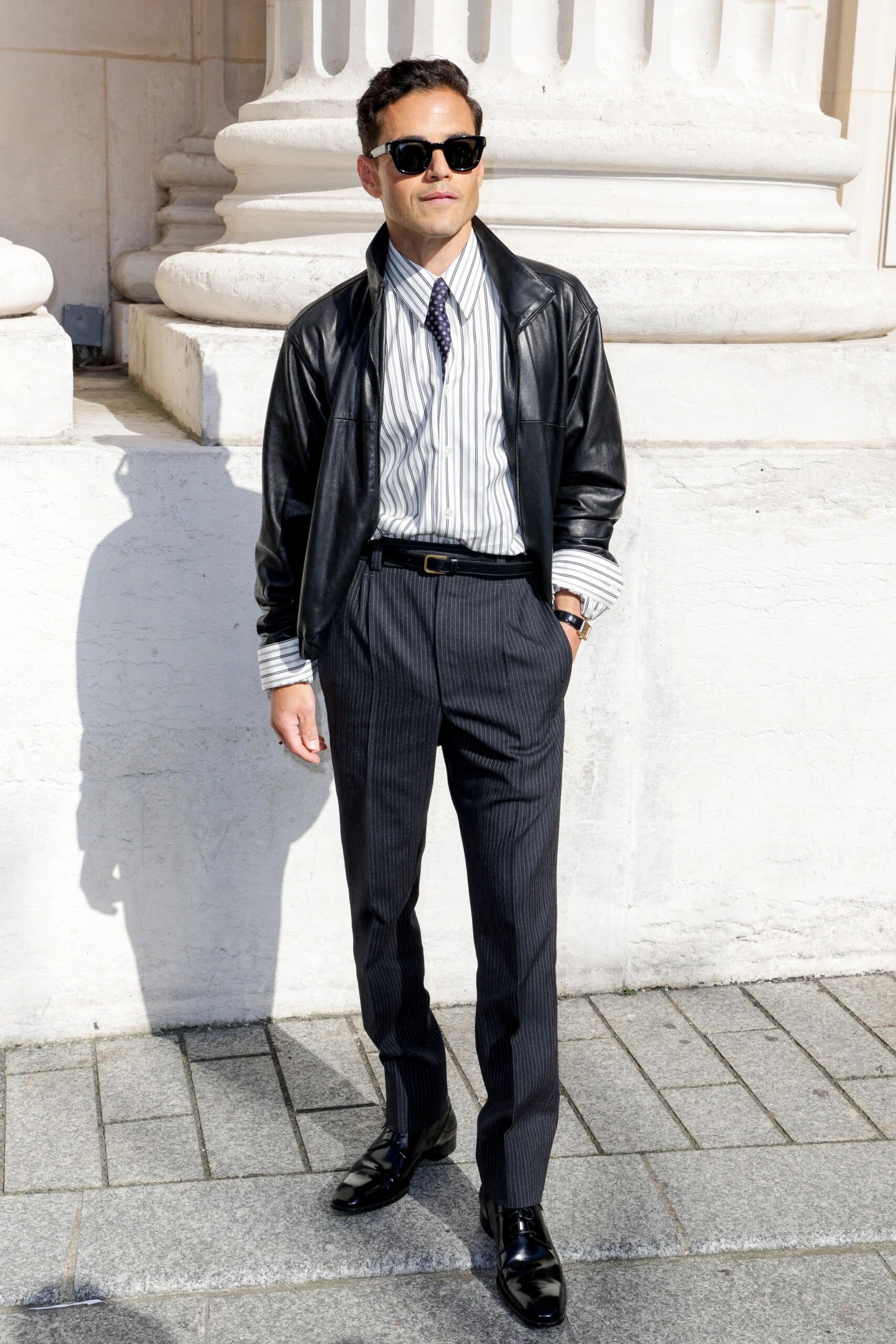 Rami Malek en el desfile deSaint Laurent.