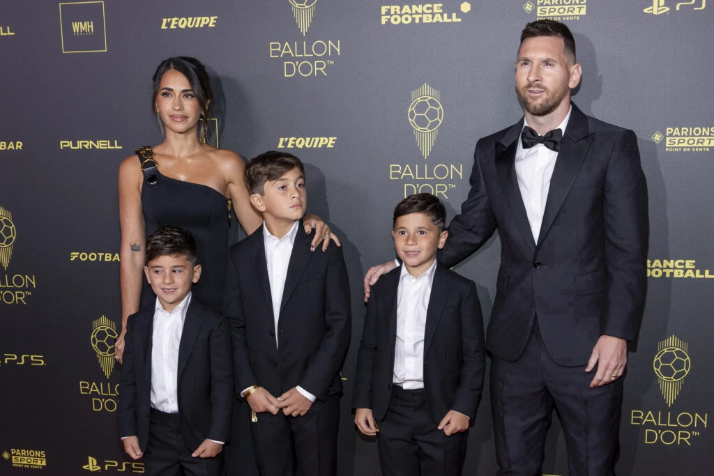 Antonela Roccuzzo y sus hijos