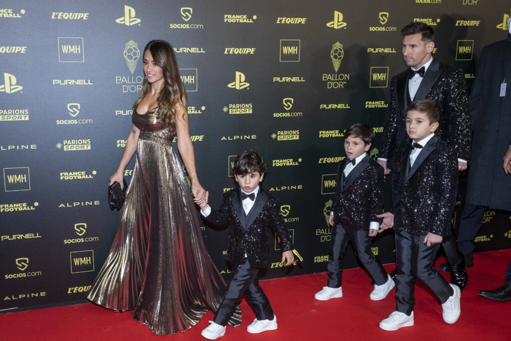 Antonela Roccuzzo y sus hijos