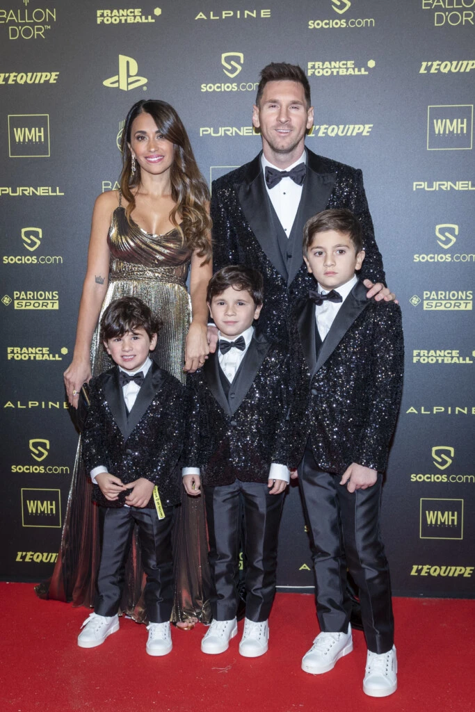 Antonela Roccuzzo y sus hijos