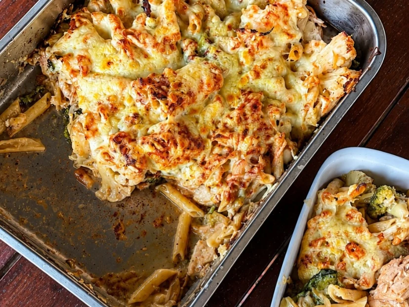 Gratin de pollo, pasta, brócoli y coliflor: la receta de Pedro Lambertini para una cena express y nutritiva