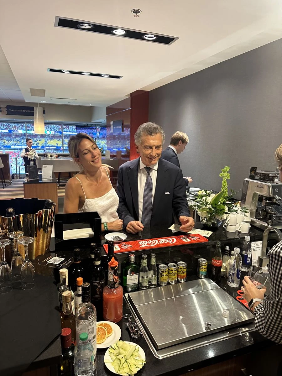 Mauricio Macri y Lola Teuly en Kansas. 
