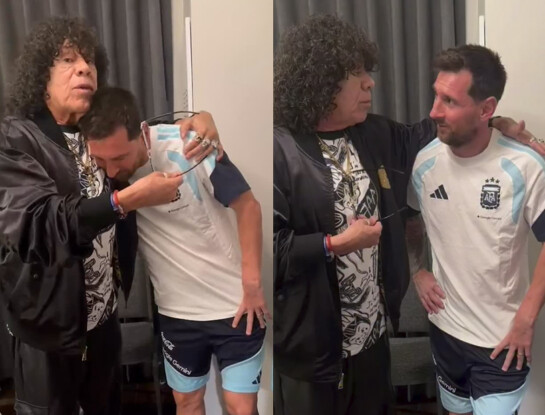 En medio de la preocupación por la salud de su padre, Lionel Messi recibió la visita de La Mona Jiménez