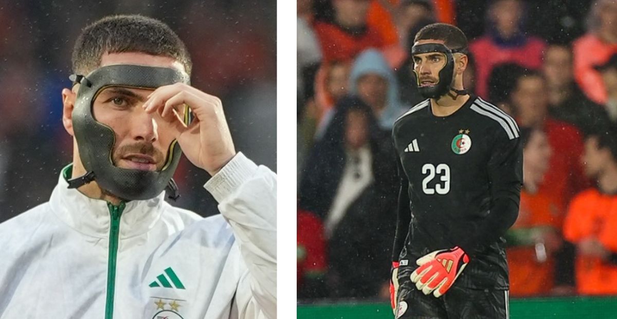 Por que o goleiro da seleção argelina, Luca Zidane, usa máscara