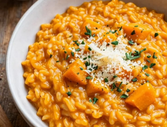 Risotto de calabaza: un plato cremoso y calentito para disfrutar la cena