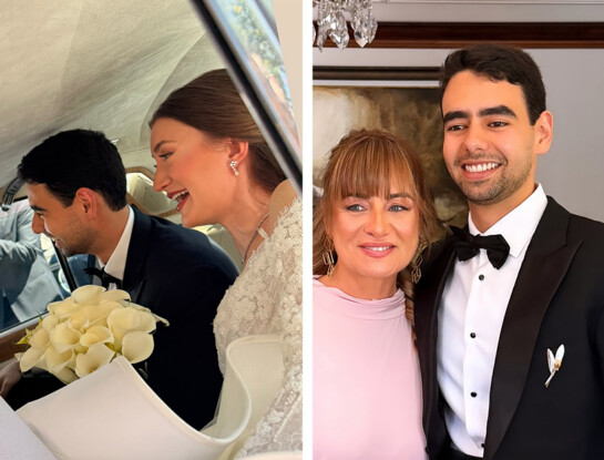 Así fue el casamiento por iglesia de Sharif, el hijo de Gabriela Arias Uriburu: un Rolls-Royce, los looks y los emotivos posteos
