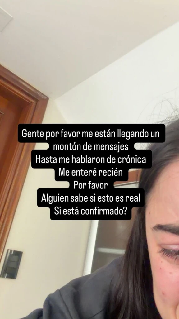 Tras enterarse de la noticia, Juli utilizó sus redes sociales para expresar su desconcierto y pedir información sobre lo sucedido.