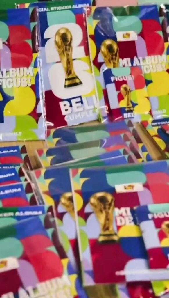 “El furor absoluto que les dimos de regalo a cada uno de los invitados: un álbum del Mundial personalizado con figuritas de cada uno de ellos para pegar”, contó la actriz en sus redes.