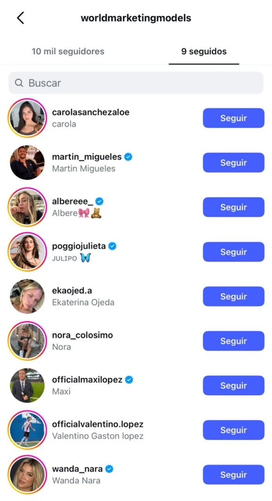 En medio de esa repercusión, un detalle llamó especialmente la atención: la agencia de representación vinculada a Wanda Nara, desde donde la empresaria gestiona las carreras de figuras como Maxi López, Valentino López, Juli Poggio y Albere, comenzó a seguir a la joven en Instagram.