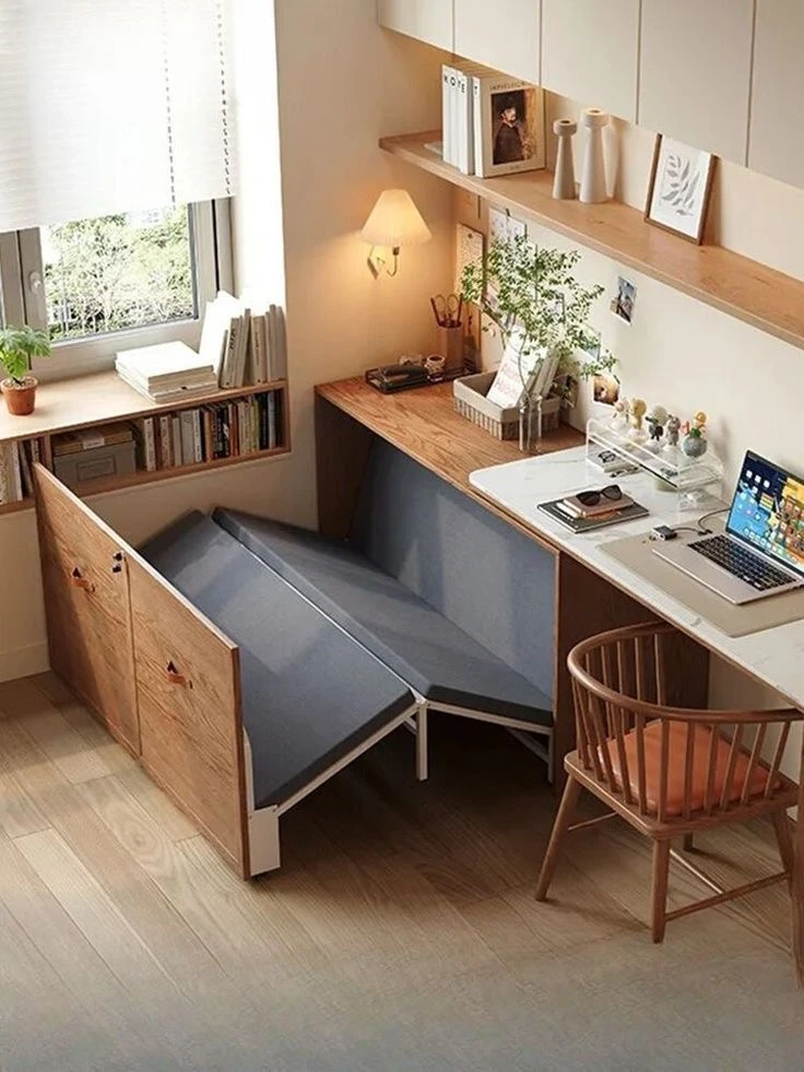 Una buena idea en un cuarto alternativo... ¡una nueva opción de escritorio!