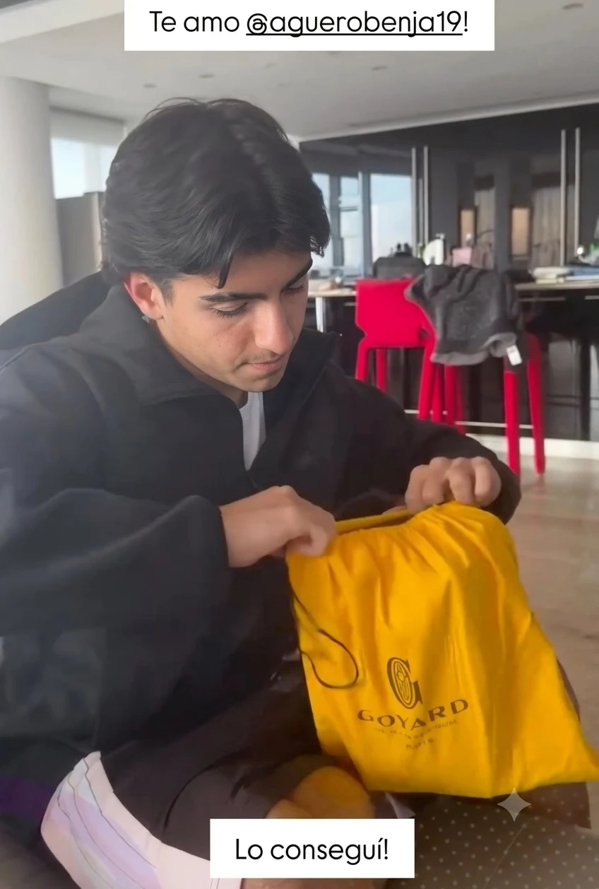 Claudia Villafañe le regaló a su nieto Benjamín Agüero un accesorio de lujo que tiene los futbolistas de elite.