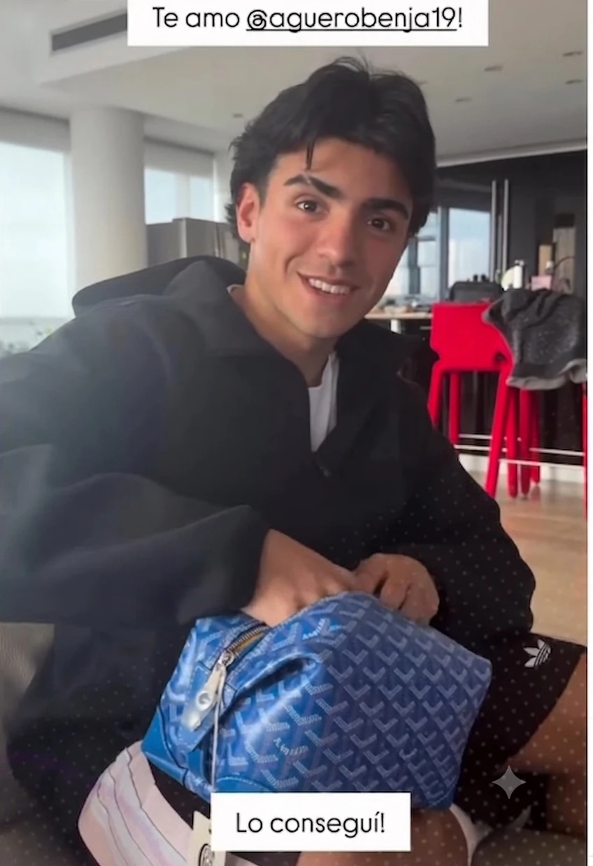 Claudia Villafañe le regaló a su nieto Benjamín Agüero un accesorio de lujo que tiene los futbolistas de elite.