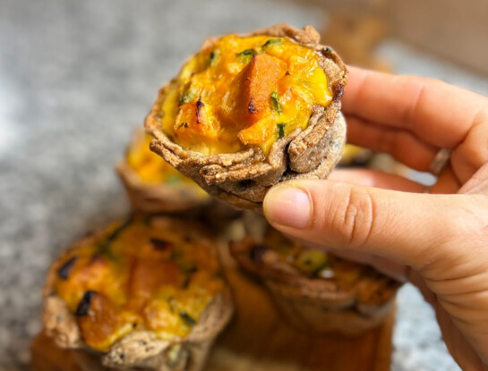 Canastitas integrales de calabaza y pollo: la receta saludable, baja en grasa e ideal para freezar