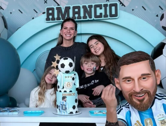 Así fue la fiesta temática que la China Suárez organizó para celebrar los 6 años de Amancio: inflables, camisetas y Messi
