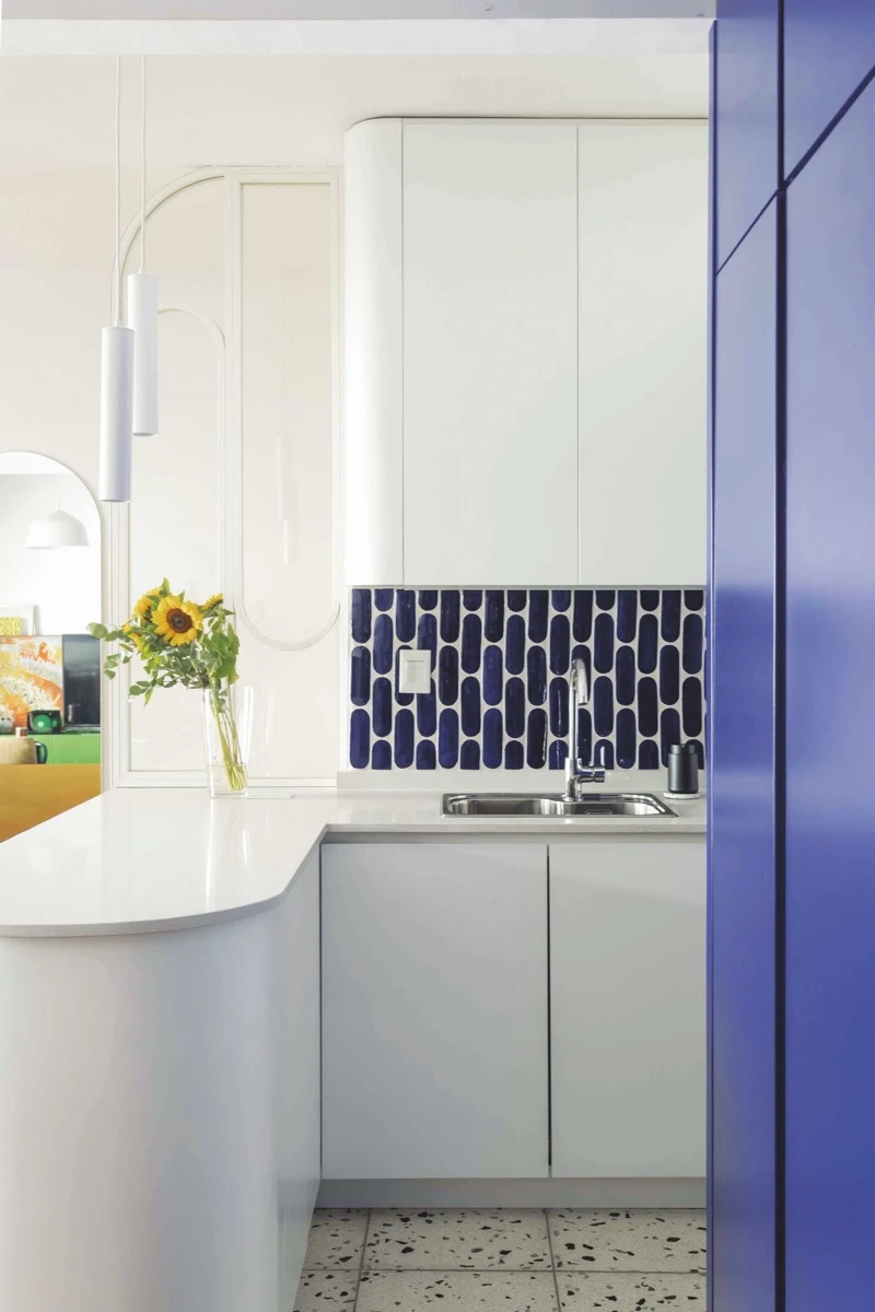El encanto del azul en la cocina. 