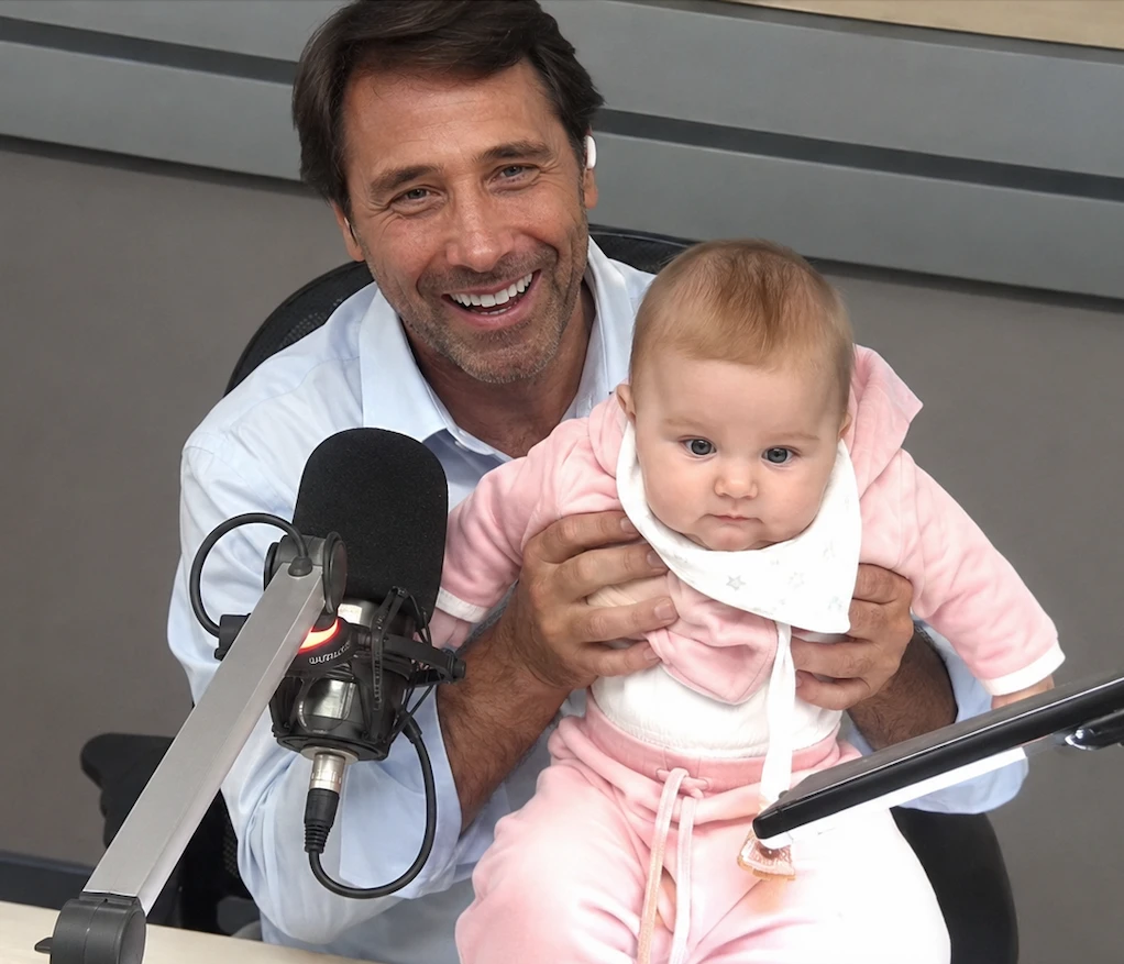 Cuando Esmeralda tenía 6 meses, Feinmann la presentó en la radio