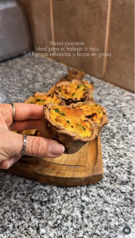Canastitas integrales de calabaza y pollo: receta saludable para freezar