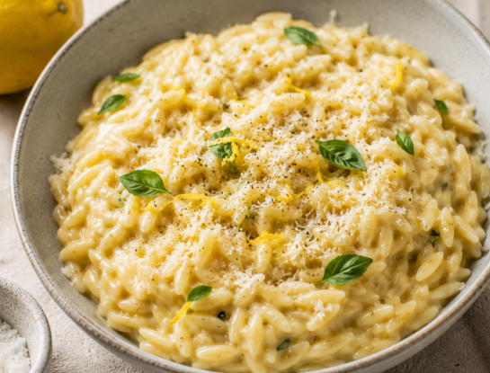 Orzotto de limón y parmesano: la receta cremosa que parece un risotto, pero es mucho más fácil