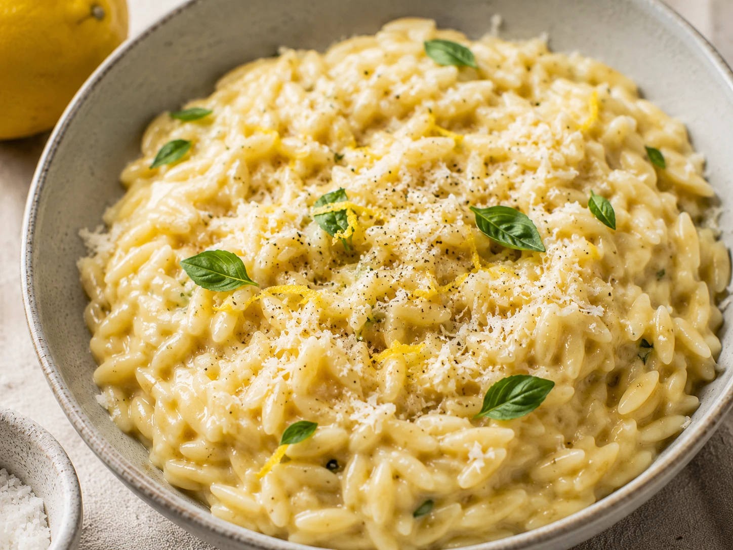 Orzotto de limón y parmesano: la receta cremosa que parece un risotto, pero es mucho más fácil