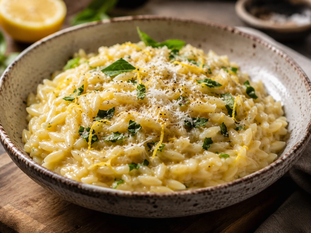 Orzotto de limón y parmesano: la receta cremosa que parece un risotto, pero es mucho más fácil

