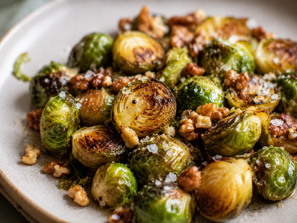 Coles de Bruselas caramelizadas con miel y nueces: la receta que puede hacerte cambiar de opinión